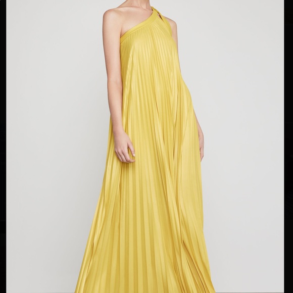 NWT BCBGMAXAZRIA “Abee” Pleated Maxi Dress – Yellow – Size XXS - Picture 5 of 16